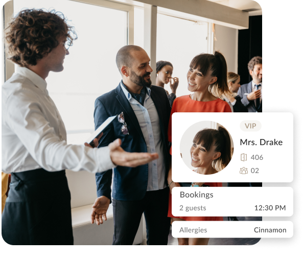 Gaia app empowering staff with effortless personalised guest services and efficient guest flow management.