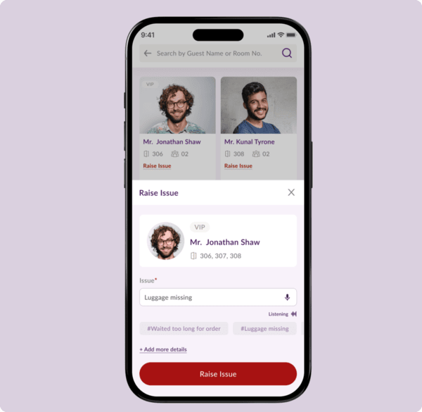 Voice-to-text feature for efficient and accurate reporting.