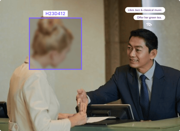 Secure facial recognition for personalized experiences.