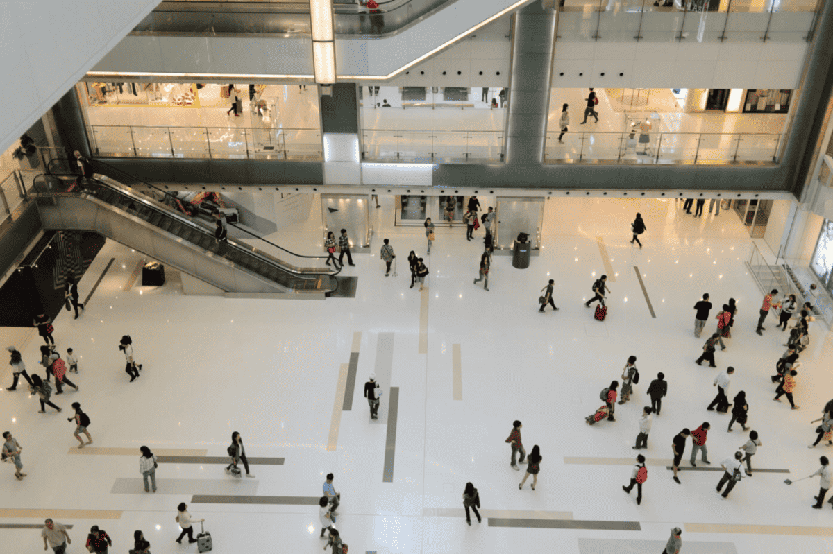 People counting solution using CCTV cameras or sensors.