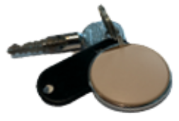 BLE keychain on classical villa key