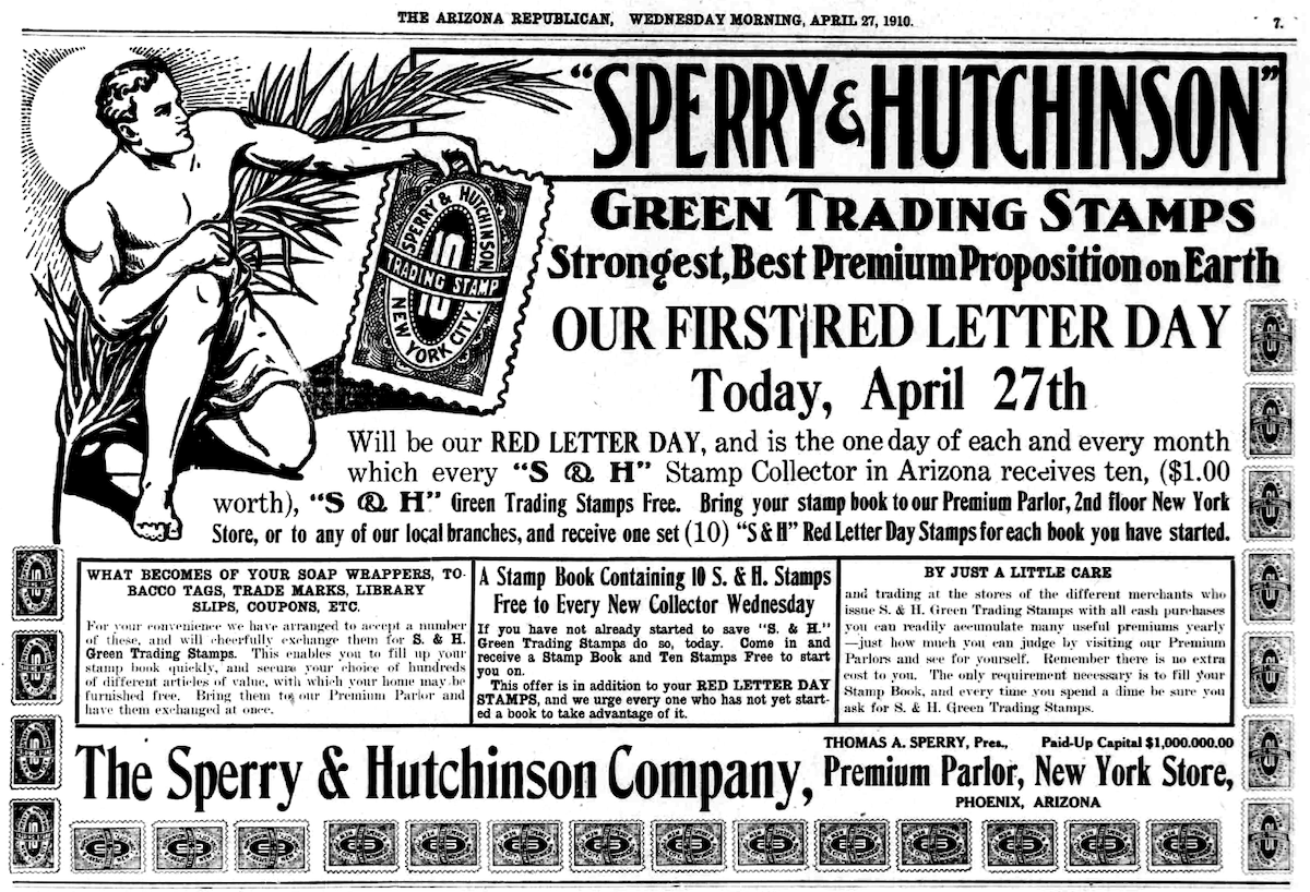 S&H green trading stamps: one of the first customer loyalty programs